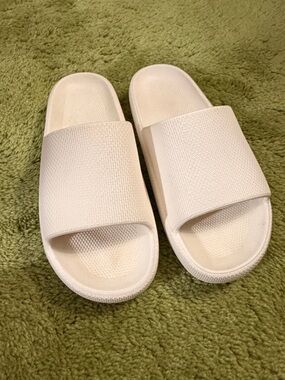 Classic White Slide Sandals